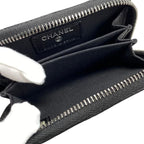 Chanel Card Case Coin Chain Me Purse Quilted Goatskin Coco Mark — view 8