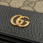 Gucci GG Marmont Supreme Mini Wallet Bifold Beige — view 3