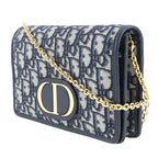 Christian Dior 2-Way Waist Pouch Trotter Oblique Canvas Leather Navy — view 2