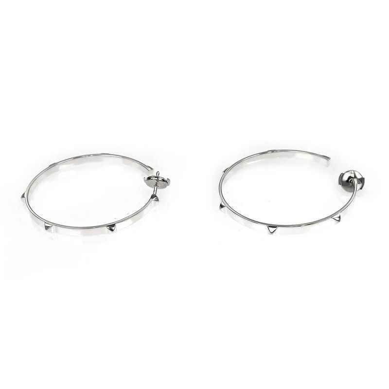 Hermes Earrings Cour De H Pair AG 925 Silver Accessories — view 4