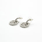 Chanel Earrings Silver Coco Mark Circle — view 3