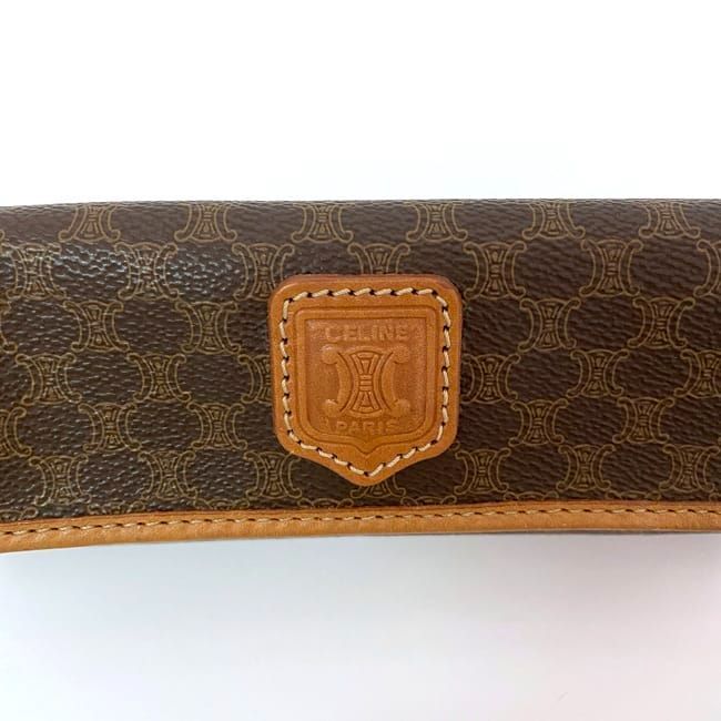 Celine Pouch Brown Macadam Leather — view 8