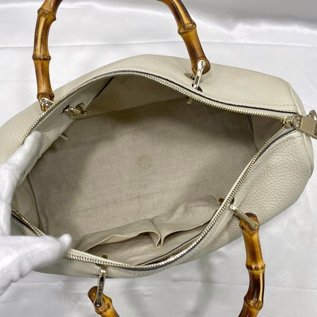 Gucci 2-Way Boston Bag White Bamboo — view 7