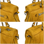 Loewe 2-Way Shoulder Bag Handbag Tassel Charm Fringe Anagram Logo Yellow Silver — view 5
