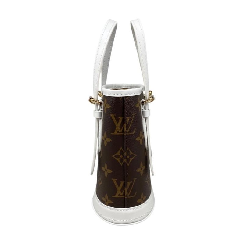 Louis Vuitton Shoulder Bag Nano Bucket Monogram White — view 4