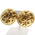 Chanel Coco Mark Quilted Vintage Gold Plated 18.0 g Earrings — view 3