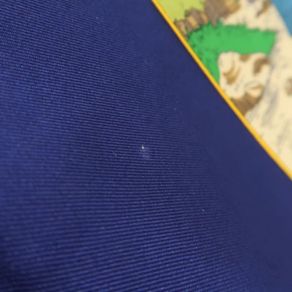 Hermes Carre 90 Costumes DES Departements Department Costume Navy Scarf Silk — view 9