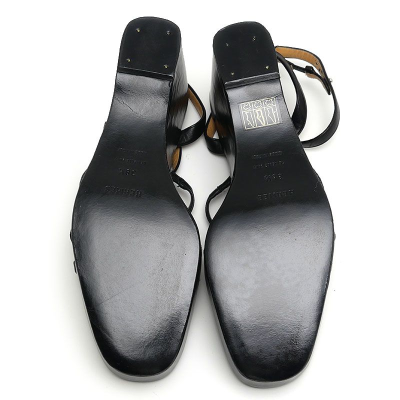 Hermes Echape Sandals 38.5 Black — view 8