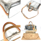 Louis Vuitton Business Bag Neo PDV Porte Documents Voyage Leather Silver — view 7