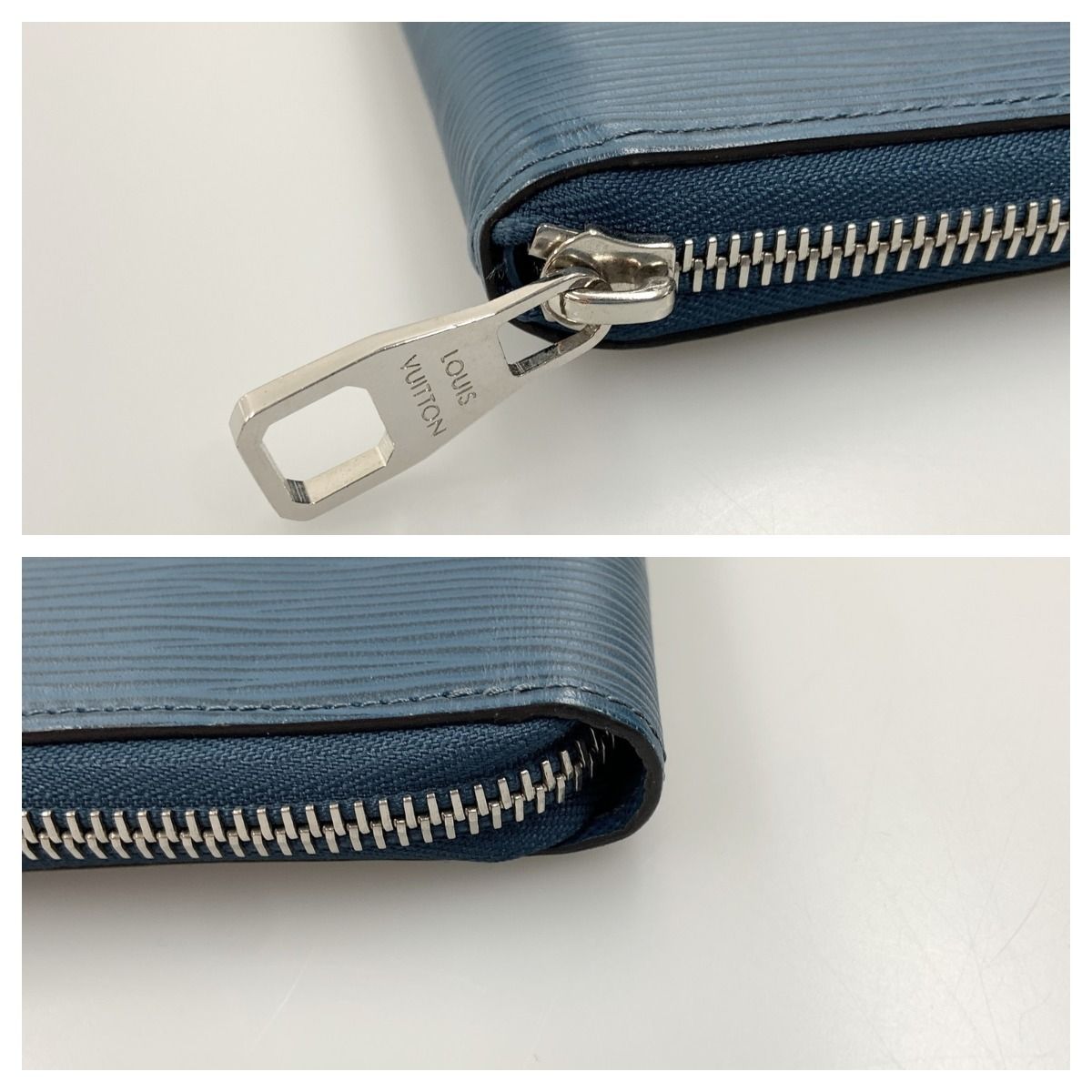 Louis Vuitton Epi Zippy Wallet Vertical Round Zipper Long Blue — view 4