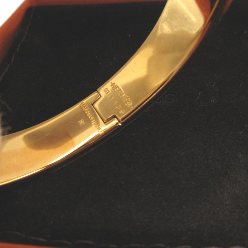 Hermes Click Cadenas PM Metal Rose Dragee Gold Bracelet Bangle 0608 — view 5