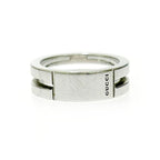 Gucci Silver Logo Double Line Ring 5.6 g 925 Engraved — view 4