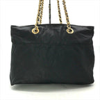 Prada Nylon Tessuto Quilted Chain Shoulder Tote Black — view 2
