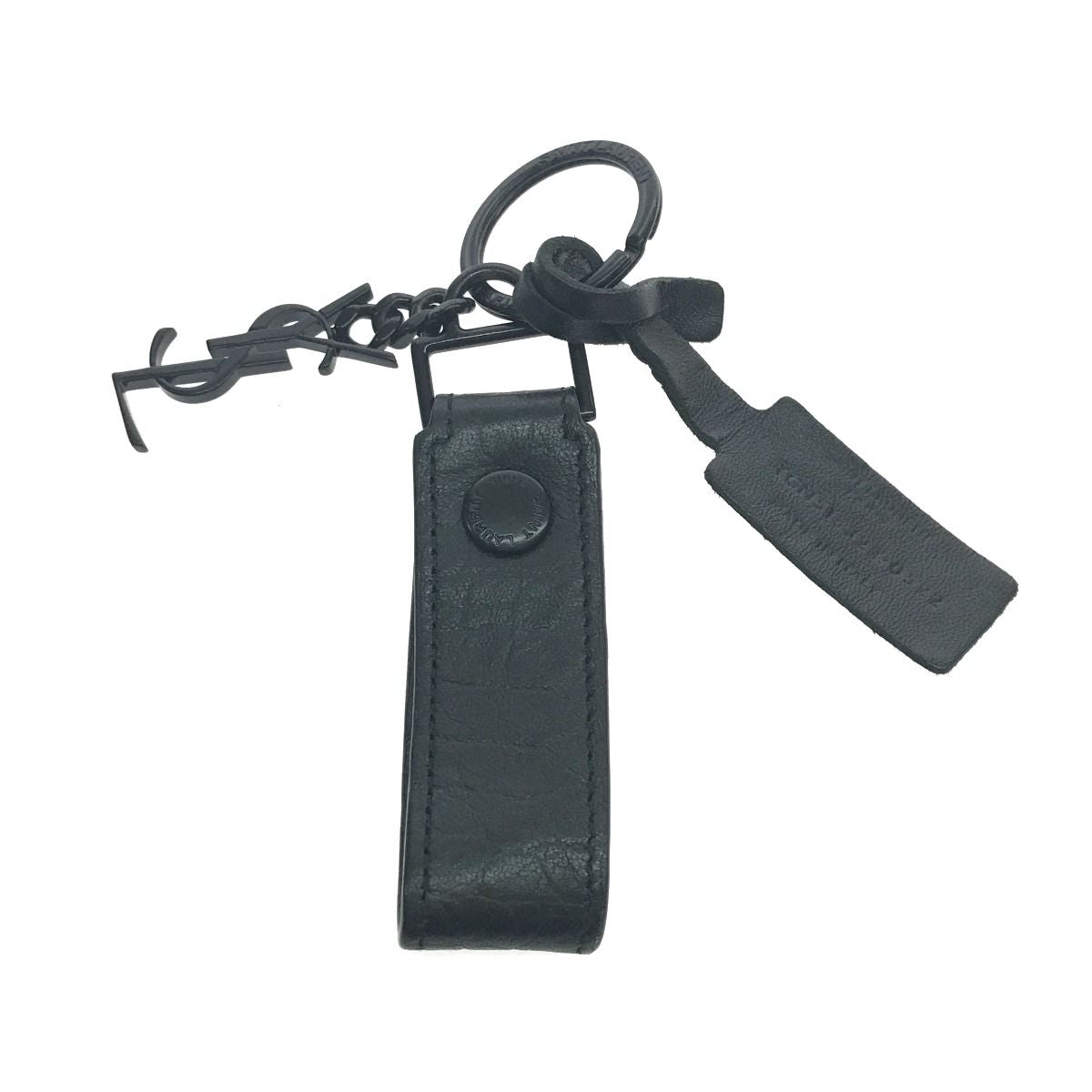 Saint Laurent Key Holder Ring Logo Plate Type — view 3