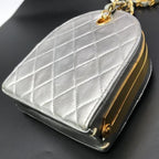 Chanel Pouch Chain Shoulder Bag Silver — view 4