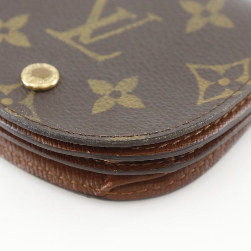 Louis Vuitton Porte Monnaie Gousset Monogram Canvas Brown Ct1004 — view 5