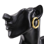 Chanel Hoop Vintage Gold Plated 96 P 22.8 g Earrings — view 3