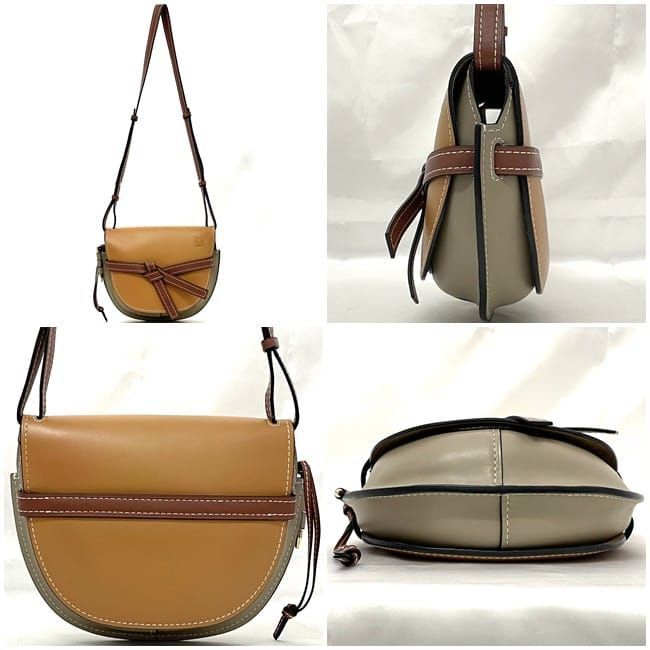 Loewe Shoulder Bag Brown Beige Gate 321.54 T20 — view 3