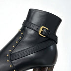 Louis Vuitton Silhouette Line Monogram Boots Short Shoes Leather Black — view 9