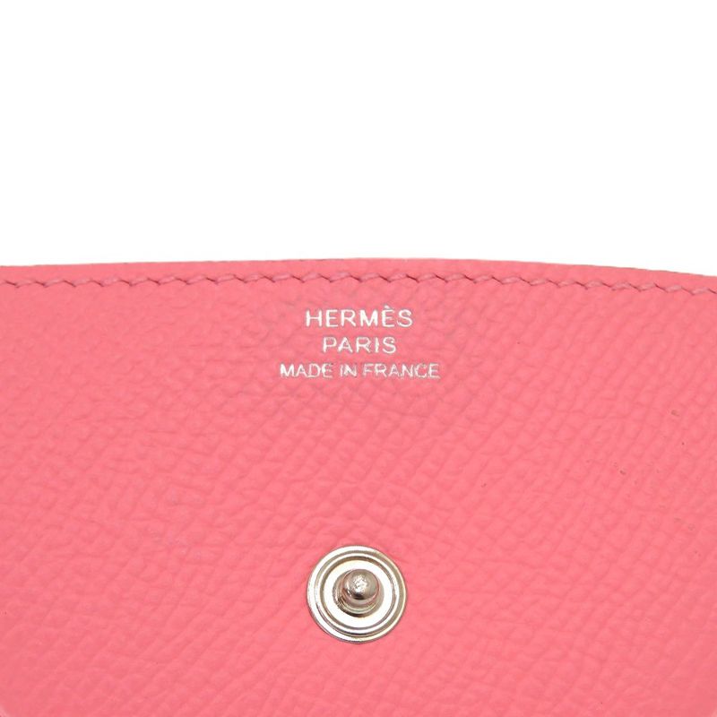 Hermes Le Van Cattle Vaux Epson Rose Confetti Silver Hardware Engraved Coin — view 6