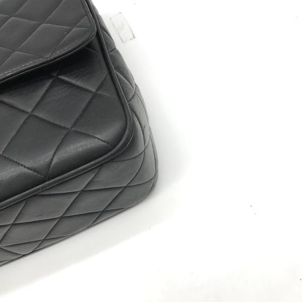 Chanel Quilted Big CC Logo Chain Shoulder Bag Black — view 5