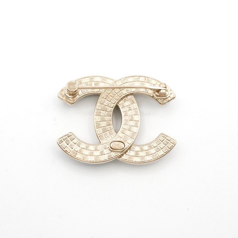 Chanel Brooch Corsage Gold Black Coco Mark Bicolor — view 4