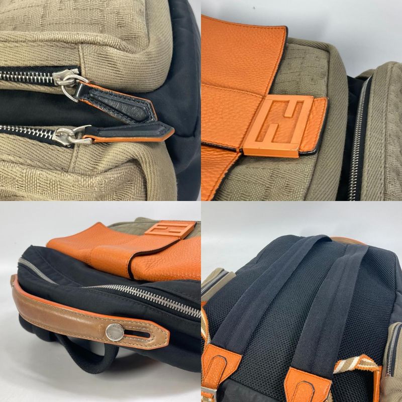 Fendi Backpack Zucca Multi 7 Vz048 Nylon Canvas Black — view 8