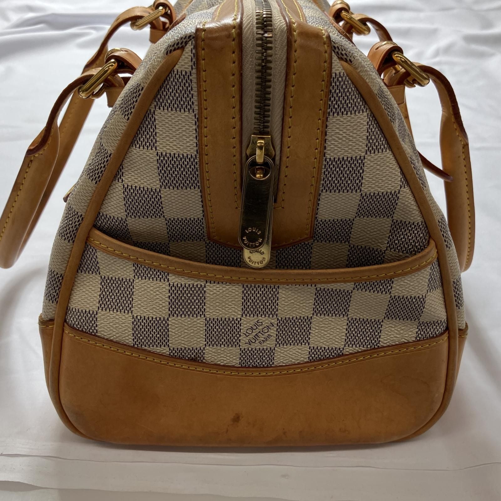 Louis Vuitton Mini Boston Bag Damier Azur Berkeley Gray White — view 6
