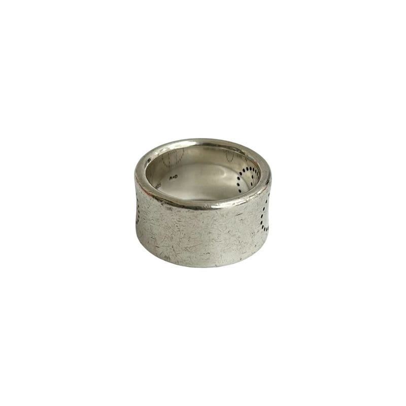 Hermes Ribbon Logo Punching Silver 925 Ring No 9 Accessories 09964 — view 6