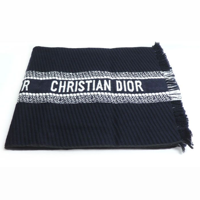 Dior Logo Oblique Big Scarf Navy 31 Cdo301 Ixgs — view 2