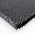 Chanel Coco Mark Card Case Caviar Leather Black Business Holder — view 5