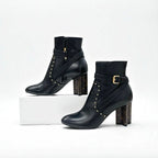 Louis Vuitton Silhouette Line Monogram Boots Short Shoes Leather Black — view 4