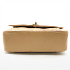 Chanel Diana Quilted Lambskin CC Logo Shoulder Bag Beige — view 3