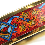 Hermes Bangle Emile Metal Enamel Red Multicolor Gold Hardware Accessories — view 4