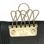 Gucci Interlocking G 6-Slot Key Case Hook Compact Leather Black — view 7