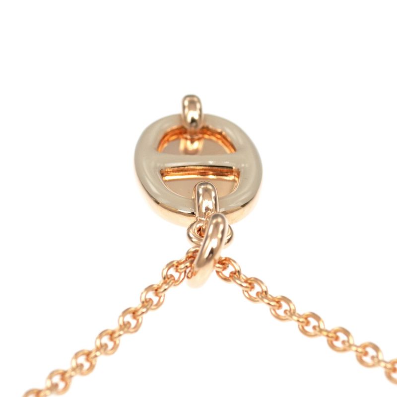 Hermes Necklace Mini Maillon PM Brown Marron Glace R Chaine D'ancre — view 6