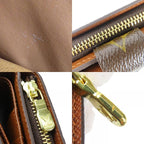 Louis Vuitton Bifold Wallet Porte Papier Monogram Brown Gold Hardware — view 8