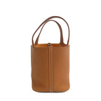 Hermes Picotin Lock MM Gold Taurillon Clemence Silver Hardware — view 4