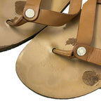 Hermes Estival Thong Leather Flip Flops Brown 42 — view 7