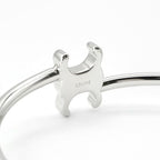 Celine Bracelet Bangle Cuff Silver Triomphe Asymmetric — view 6