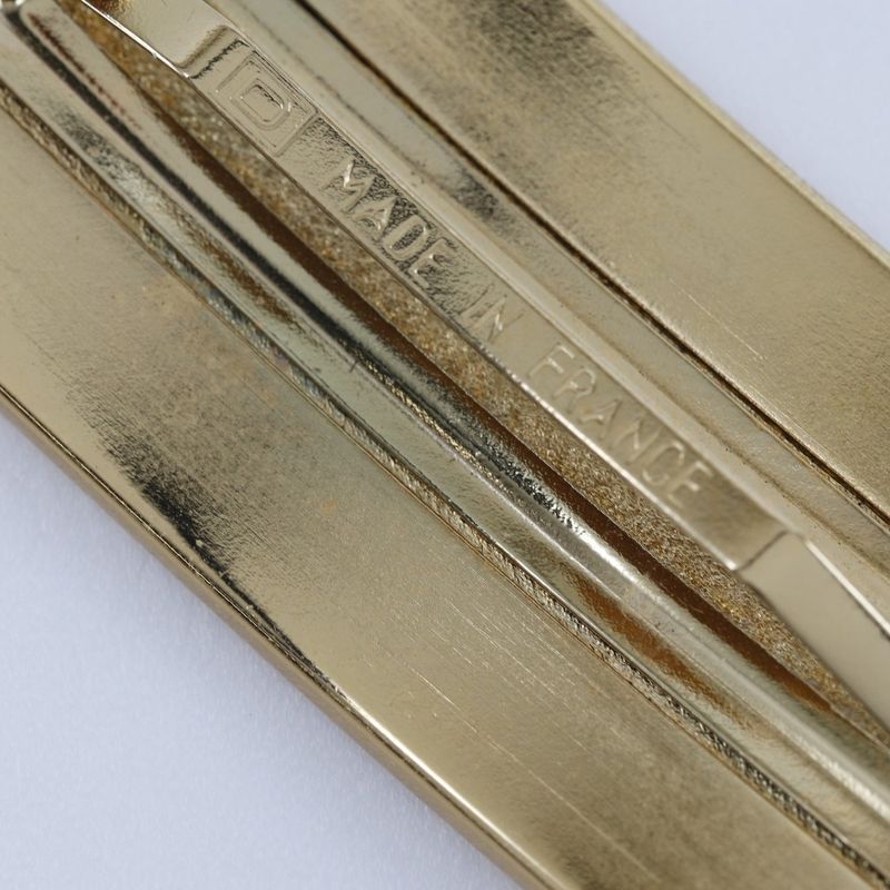 Chanel Logo Gold Plated Barrette — view 5