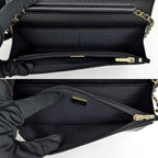 Chanel Chain Wallet Ap4653 Grained Shiny Calfskin Black Gold Hardware — view 6