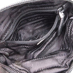 Prada 1 Ne175 Nylon with Strap Silver Hardware Black Pouch 0351 — view 8