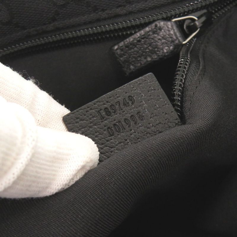 Gucci Sherry Line GG Canvas Leather Black Shoulder Bag 1412 — view 9