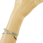 Dior CD Ribbon Metal And Rubber Silver Yellow Green 4.6 g Bracelet — view 3