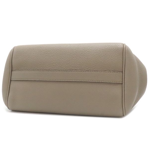 Celine 2-Way Bag Small Fold Cabas Leather Glazed Gold Hardware Gray Beige — view 3