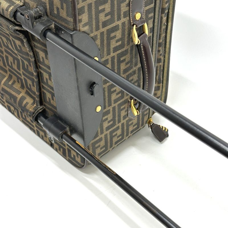 Fendi Carry-on Luggage Bag Zucca Pattern Canvas Brown Travel Suitcase — view 6