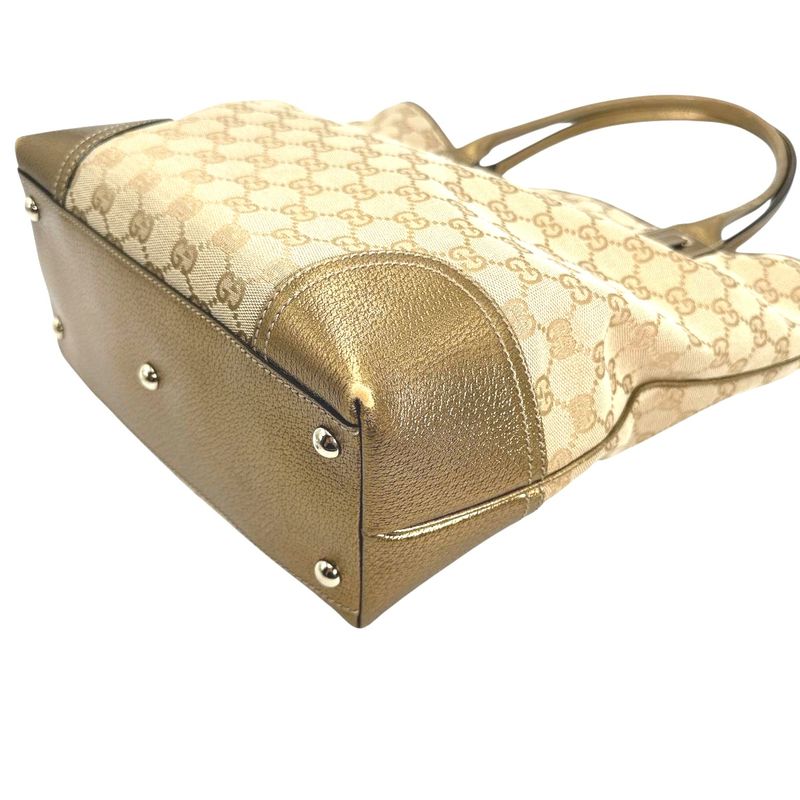 Gucci Handbag Canvas Tote Bag Beige — view 7