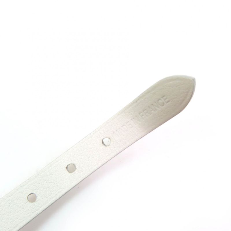 Hermes Maul Bracelet Pink Gold Hardware Leather White T2 — view 9