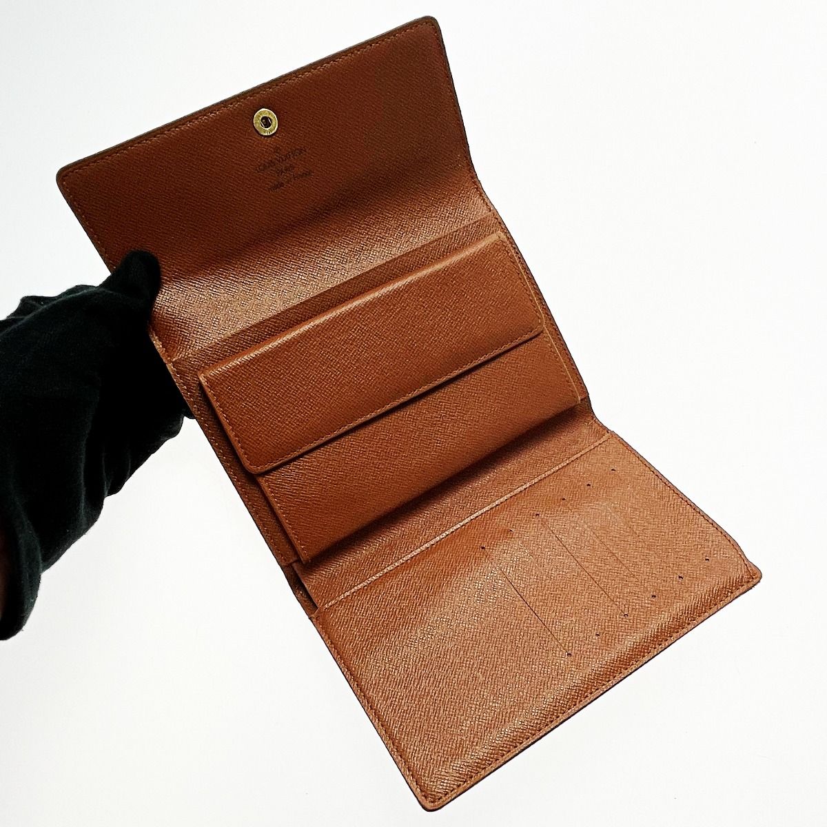 Louis Vuitton Porte Tresor Etuit Papier Sp0937 Brown Monogram Bifold Wallet — view 3